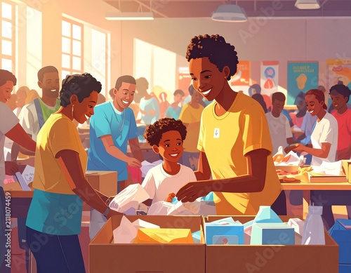Empowering philanthropy with clear messaging, this image captures the essence of giving and collective action, inspiring viewers to lend a helping hand today.