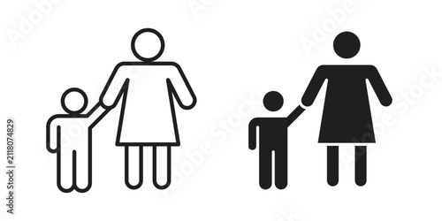 Fotografía Baby sitter icon editable pictograms collection