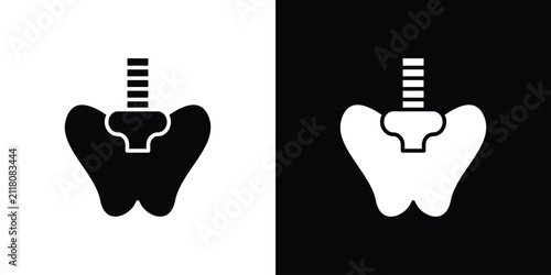 Pelvis icon simple elements collection
