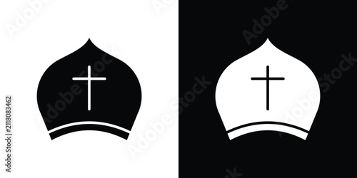 Obraz na plátne Pope icon simple elements collection
