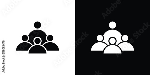 Population icon simple elements collection