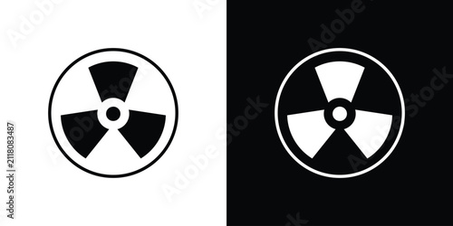 Foto Radioactive icon simple elements collection
