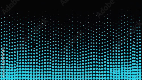 Turquoise dots pattern on black background
