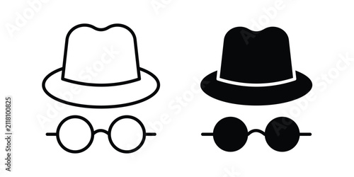 Canvastavla Spy icon in black and white style