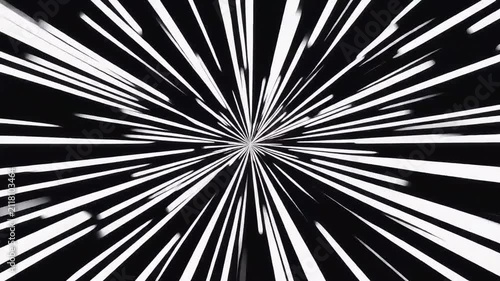 Fast motion black and white abstract background animation