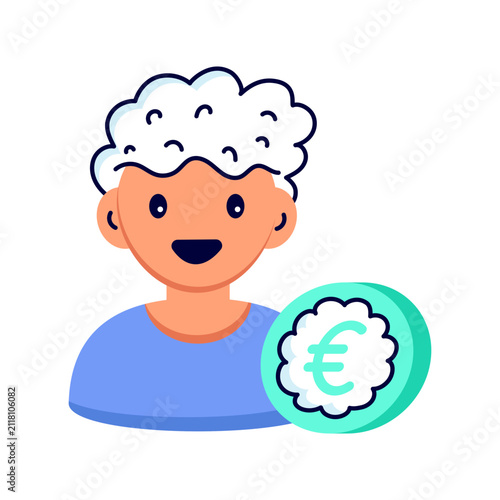 Foto Euro with human showcasing investor icon
