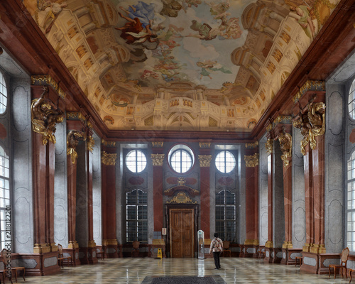 Main hall of Benedictine Abbey in Melk Austria
