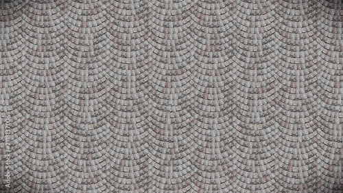 Wavy Paving Stones Pattern Background for Seamless Loop Design.