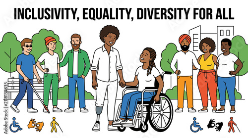 Diverse people group representing inclusivity and equality for all.