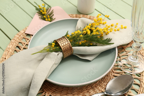 Beautiful table setting wit...
