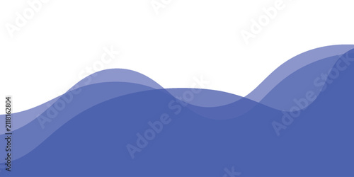 Blue footer separator, modern divider shape vector illustration