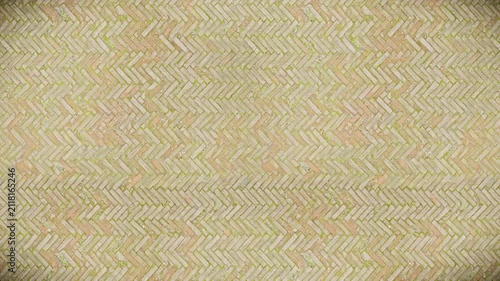 Weathered herringbone brickwork texture offers a seamless loop background.