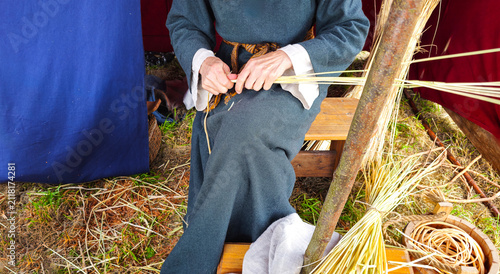 Фотография Traditional handmade medieval clothing