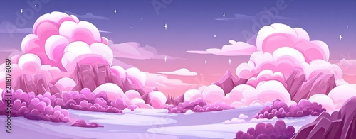 Unique Lavender Pastel Serenity  unique, lavender, pastel, serene, Serene Lavender Pastel Celestial Scene