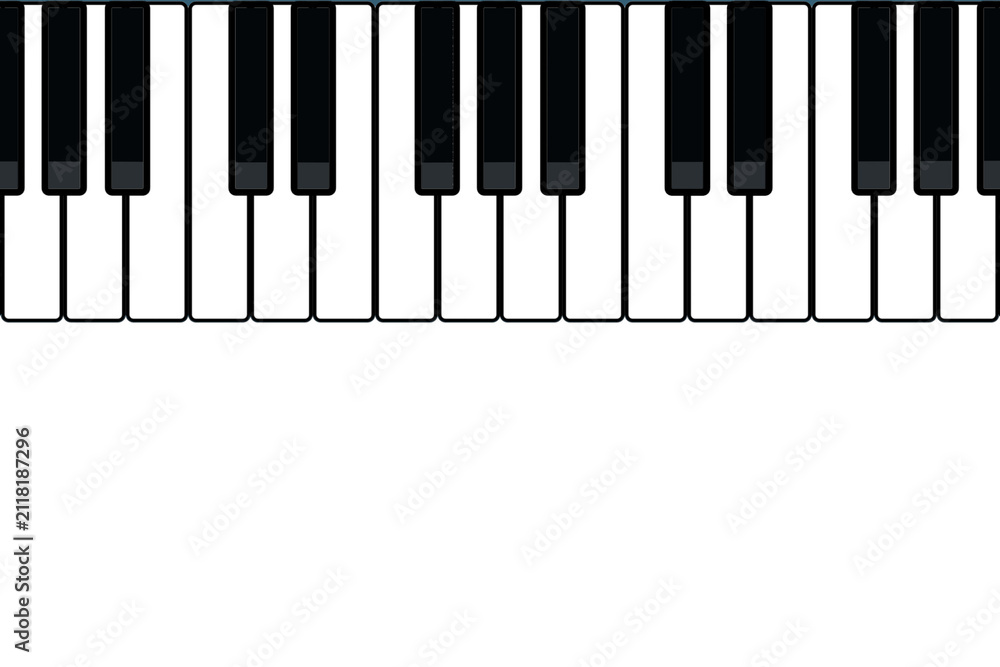 Fototapeta premium piano keys vector illustration