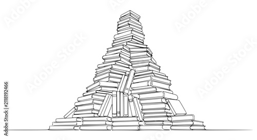 Pyramid of Books - Knowledge and Learning Symbol