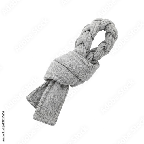 Grey Fabric Knot Decorative Apparel Accessory Ornament