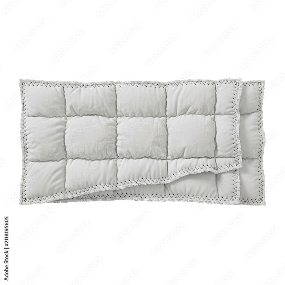 Naklejka premium Light Grey Square Quilted Fabric Swatch Padded Design