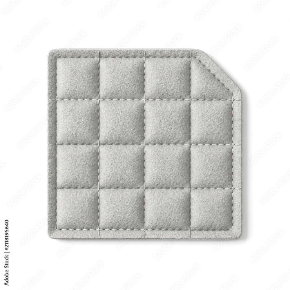 Fototapeta premium Hexagonal Beige Quilted Patch with Pink Border Detail