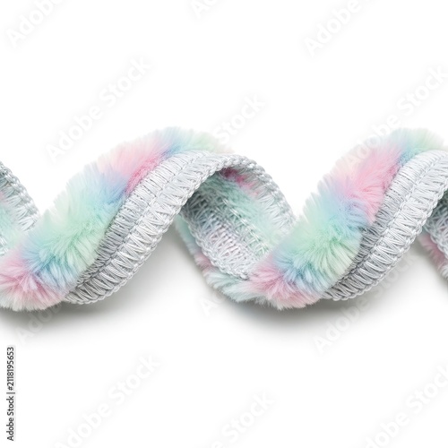 Pastel Rainbow Ruffled Ribbon Trim for Crafting and Sewing