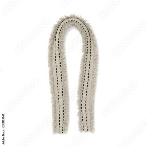 White Braided Fabric Loop Handcrafted Textile Component