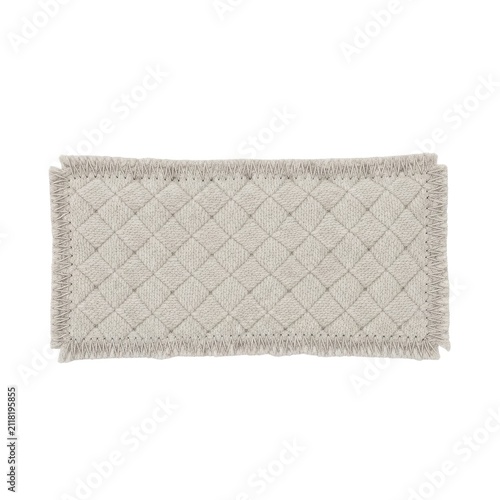 White Cable Knit Fabric Knot Decorative Apparel Ornament