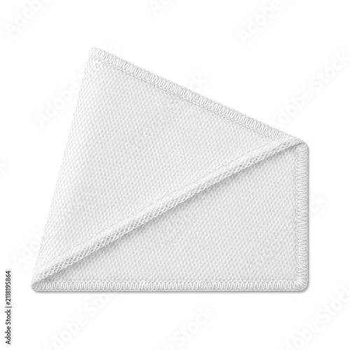 White Fabric Corner Swatch with Delicate Lace Edging