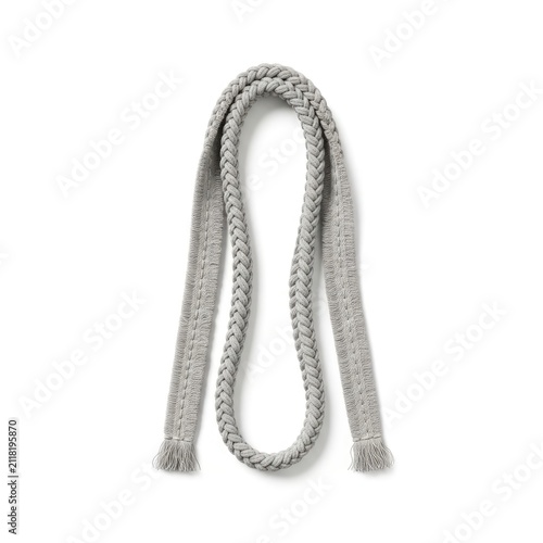 White Fabric Loop Strap Accessory for Fashion Design