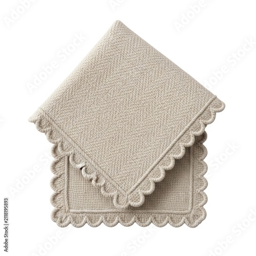 White Fabric Cross Shape with Central Band Design