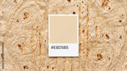 Beige tortilla texture and color swatch