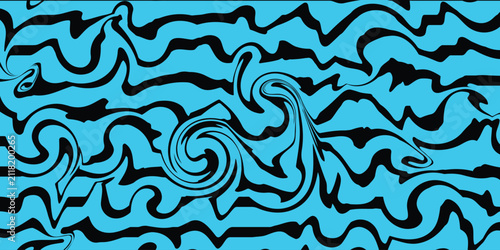 organic fluid shapes and wavy abstract forms. Eco friendly amoeba graphic design elements. Abstract horizontal background with colorful waves. Trendy vector illustration in style retro. Pastel colors.