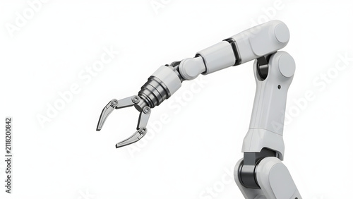Advanced Industrial Robotic Arm with Precision Gripper for Modern Automated Manufacturing and Intelligent Assembly Line Technology Applications