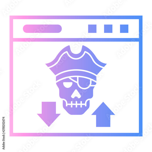 фотографія piracy Line Gradient Icon