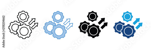 Performance Icon Set Multiple Style Collection