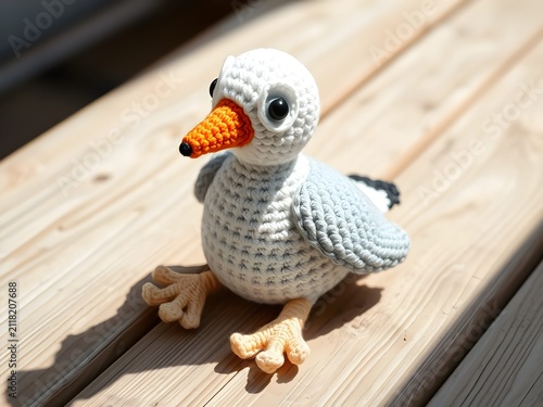 cute crochet amigurumi seagull plush