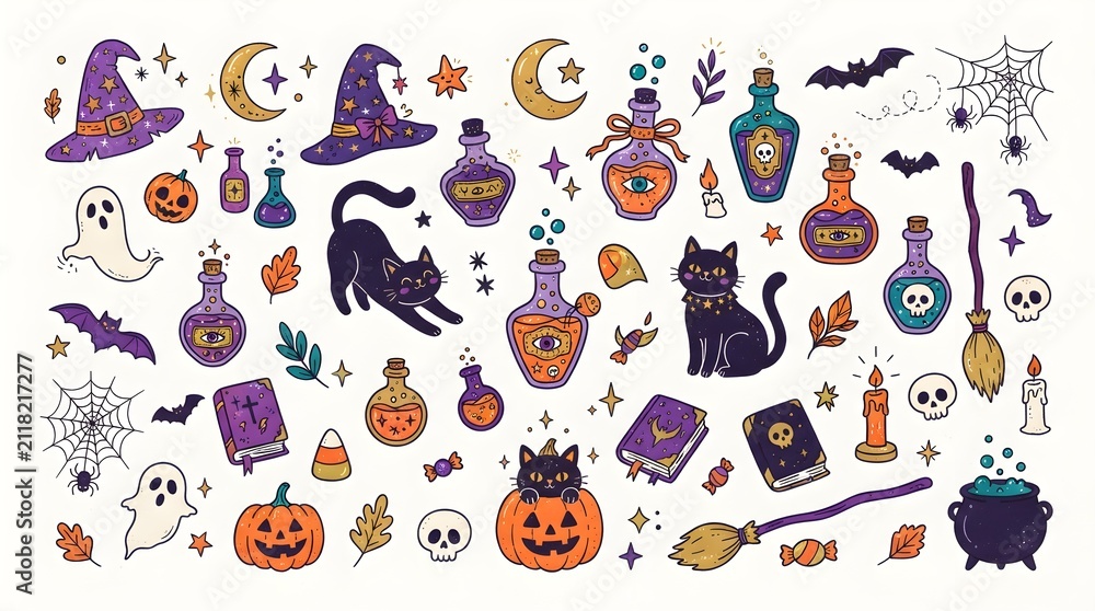 Fototapeta premium seamless pattern with halloween