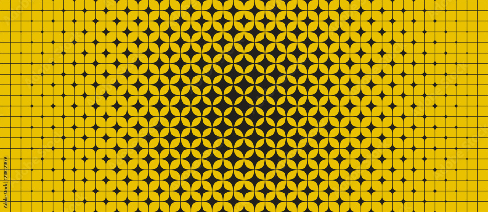 Fotografía Sparkle grid radial gradient pattern