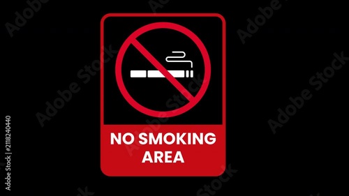 No smoking sign sign with white cigarette icon in a prohibition circle, ideal for no smoking regulations and warning notices.
