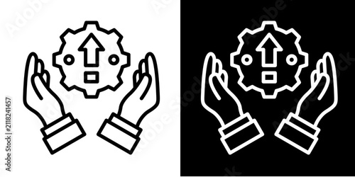Performance Boost Icon Set White Style Collection
