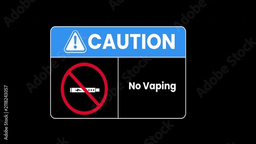 No smoking sign. Suitable for warning against electronic cigarette use in public areas. Designed for safety campaigns, health education materials, websites, and presentations.