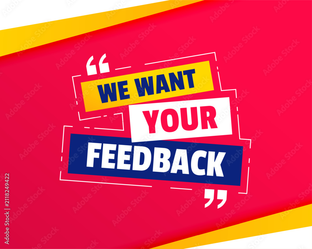 Naklejka premium customer feedback and suggestion background for improving communication