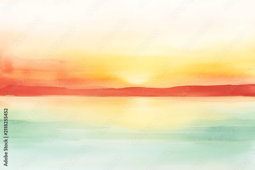 Fototapeta premium Serene sunset over calm waters