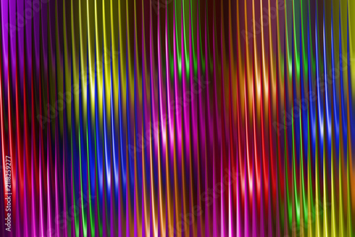 Vibrant abstract vertical blinds with rainbow light reflections for graphic design backgrounds