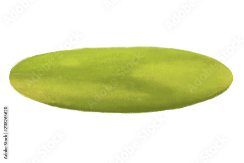 Bild auf Leinwand Green circle png, aesthetic illustration, transparent background