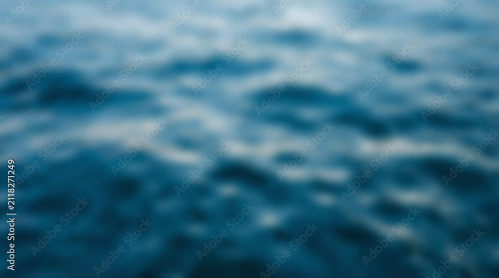 Fototapeta premium Abstract Blue Water Surface Ripples Texture Background.