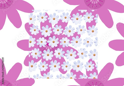 Textile spring flowers pattern. Floral pattern with small flowers in pink, yellow, cream tones. For spring, summer prints, packaging, cute stationery, kitchen decor, fabric design, isolated background