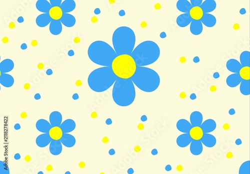 Textile spring flowers pattern. Floral pattern with small flowers in pink, yellow, cream tones. For spring, summer prints, packaging, cute stationery, kitchen decor, fabric design, isolated background