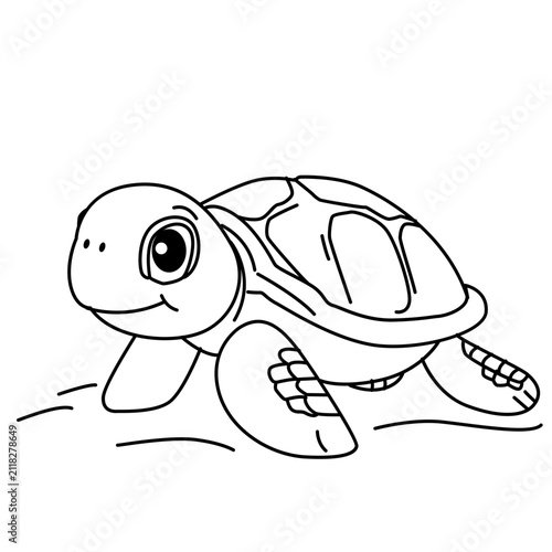 Photography Turtle cartoon vector illustration for ocean animals and educational designs