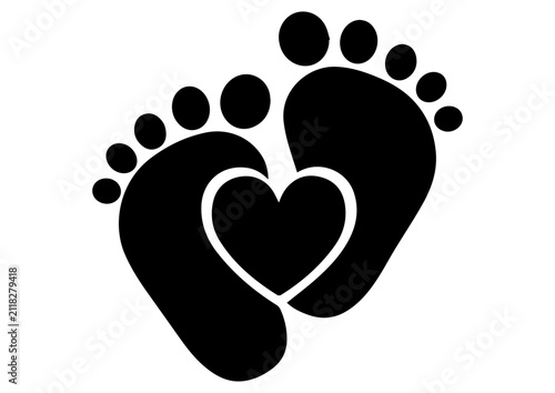 Cute Baby Footprints Icon
