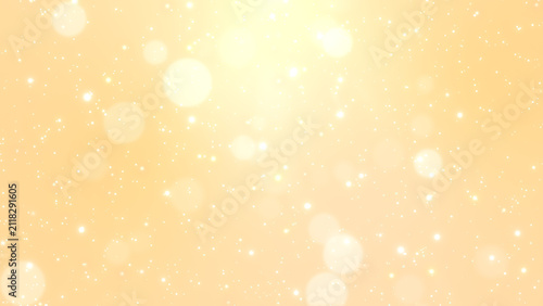 Canvastavla ゴールドの背景に柔らかい玉ボケと輝く粒子が漂う背景素材 JPG / Golden background with soft glowing bokeh and